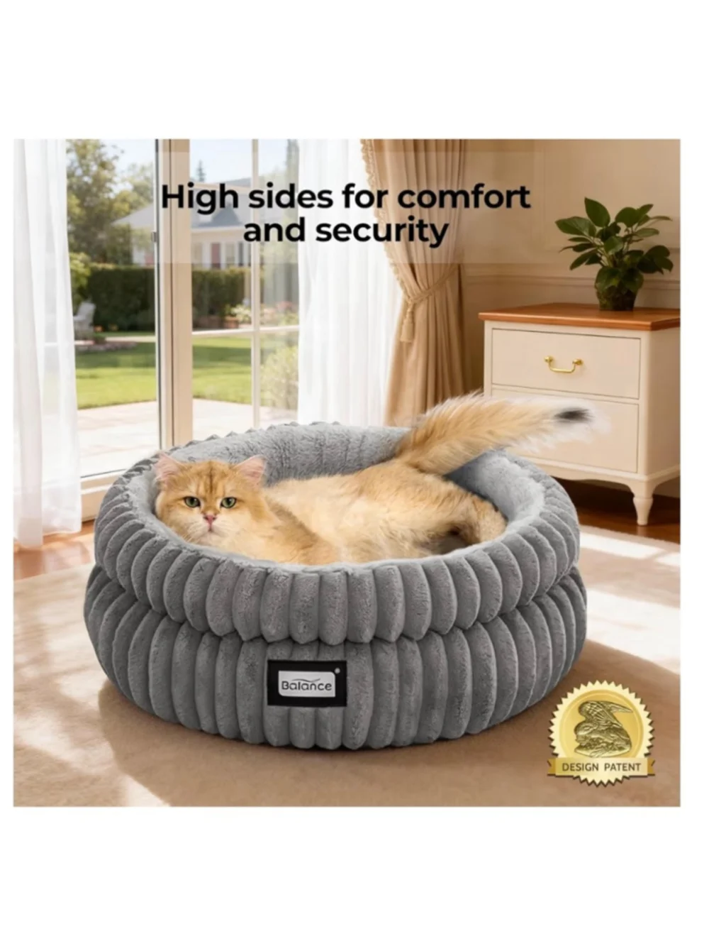 NEW Pet Dog Cat Kitten Bed Washable Round super Soft Plush 20x20x8”